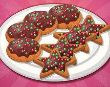 Рождественские шоколадные печенья