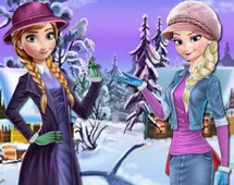 Эльза и Анна: зимние наряды